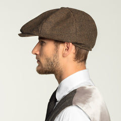 Béret Année 1900 / Casquette Birmingham Marron / La Maison Du Déguisement