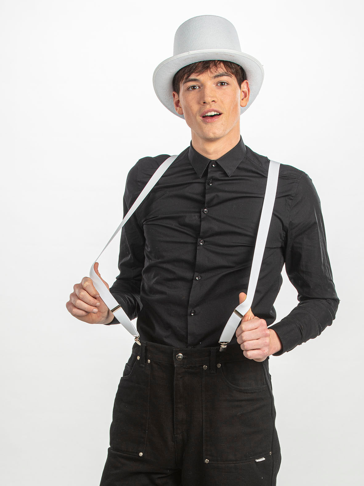 Chapeau Haut De Forme Blanc / Chapeau Rocambole Blanc / La Maison Du Déguisement