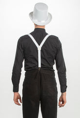Chapeau Haut De Forme Blanc / Chapeau Rocambole Blanc / La Maison Du Déguisement
