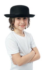 Chapeau Melon Noir en Feutre pour Enfants | Accessoire Classique pour Costumes et Fêtes | La Maison du Déguisement