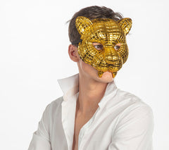 Masque VIP Dorée / Masque Lion Or / La Maison Du déguisement
