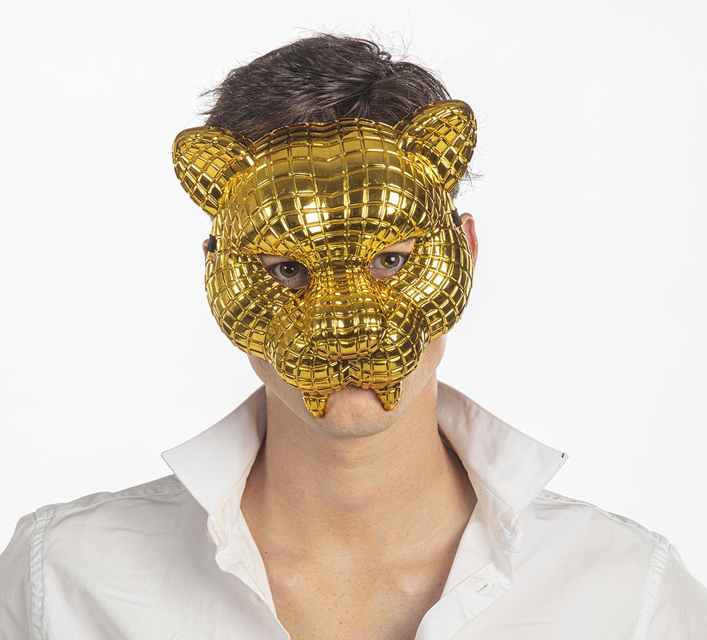 Masque VIP Dorée / Masque Lion Or / La Maison Du déguisement