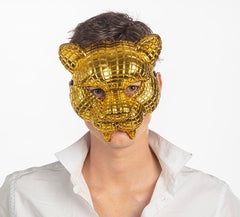 Masque VIP Dorée / Masque Lion Or / La Maison Du déguisement