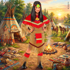 Déguisement Indienne Fille Enfant / Costume Indienne Comanche Fille Enfant / La Maison Du Déguisement