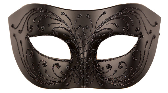 Loup Vénitien Paillettes Noir / Masque Venise Paillettes Noir / La Maison Du Déguisement