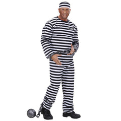 Déguisement Bagnard / Costume Prisonnier Blanc et Noir / La Maison Du Déguisement