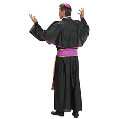 Location Déguisement Cardinal Noir et Violet /  Location Costume Padro Richard Noir et Violet / La Maison Du déguisement