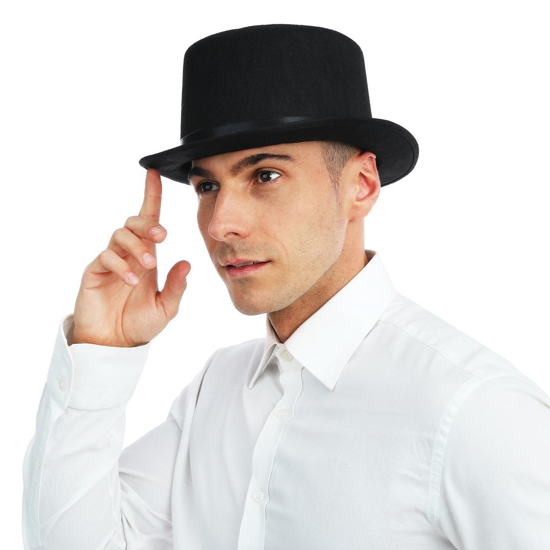 Chapeau Haut de Forme noir /  Chapeau Rocambole noir / La Maison du Déguisement