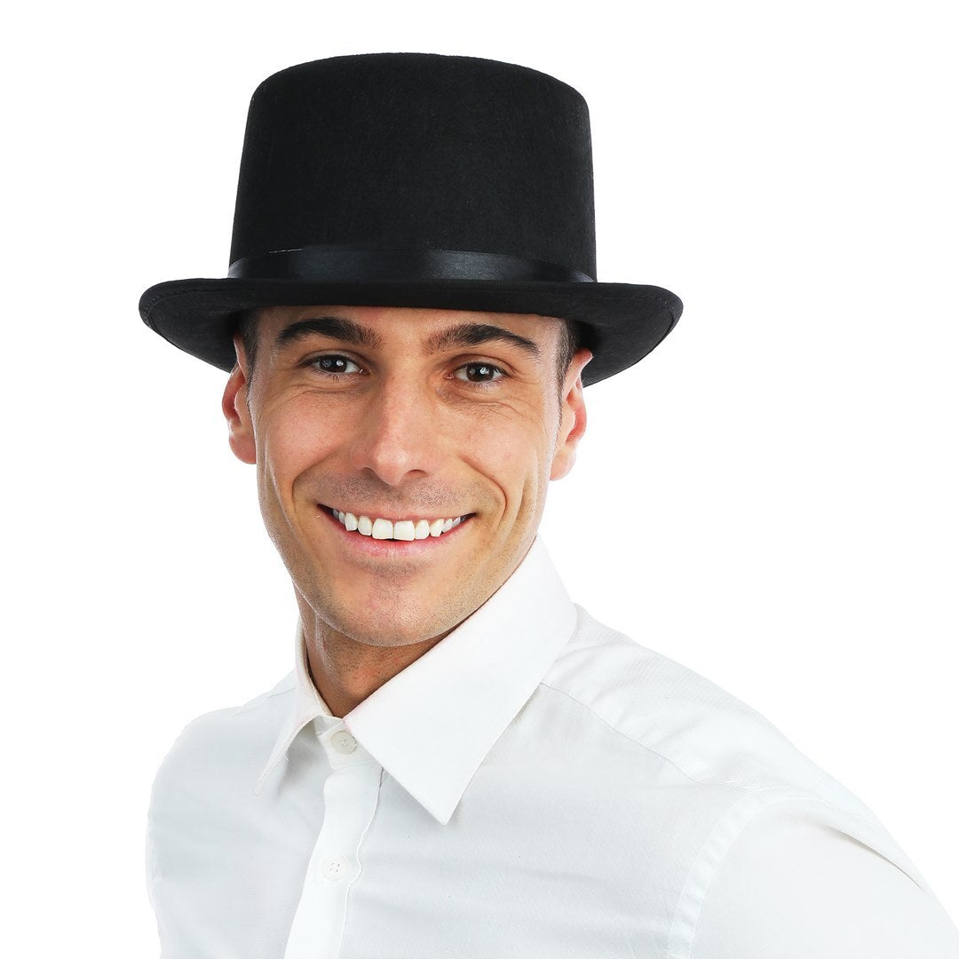 Chapeau Haut de Forme noir /  Chapeau Rocambole noir / La Maison du Déguisement