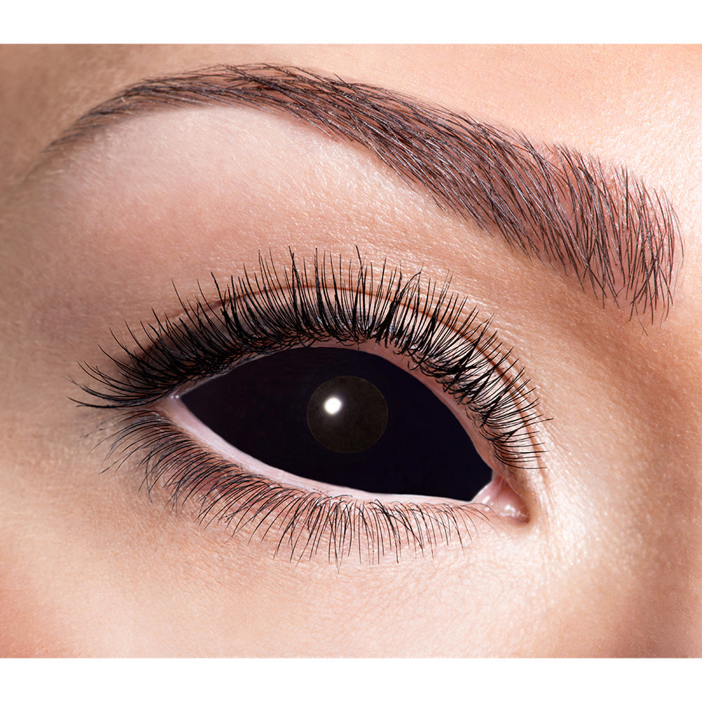 Lentilles Sclera Noir / Lentilles Sclera Oeil noir Mort-vivant / La Maison Du Déguisement