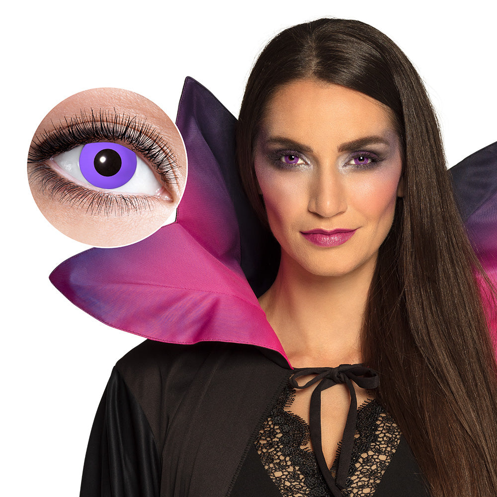 Lentilles Fantaisie journalière Violet / Paire lentilles de semaine Violet Gothique / La Maison Du Déguisement