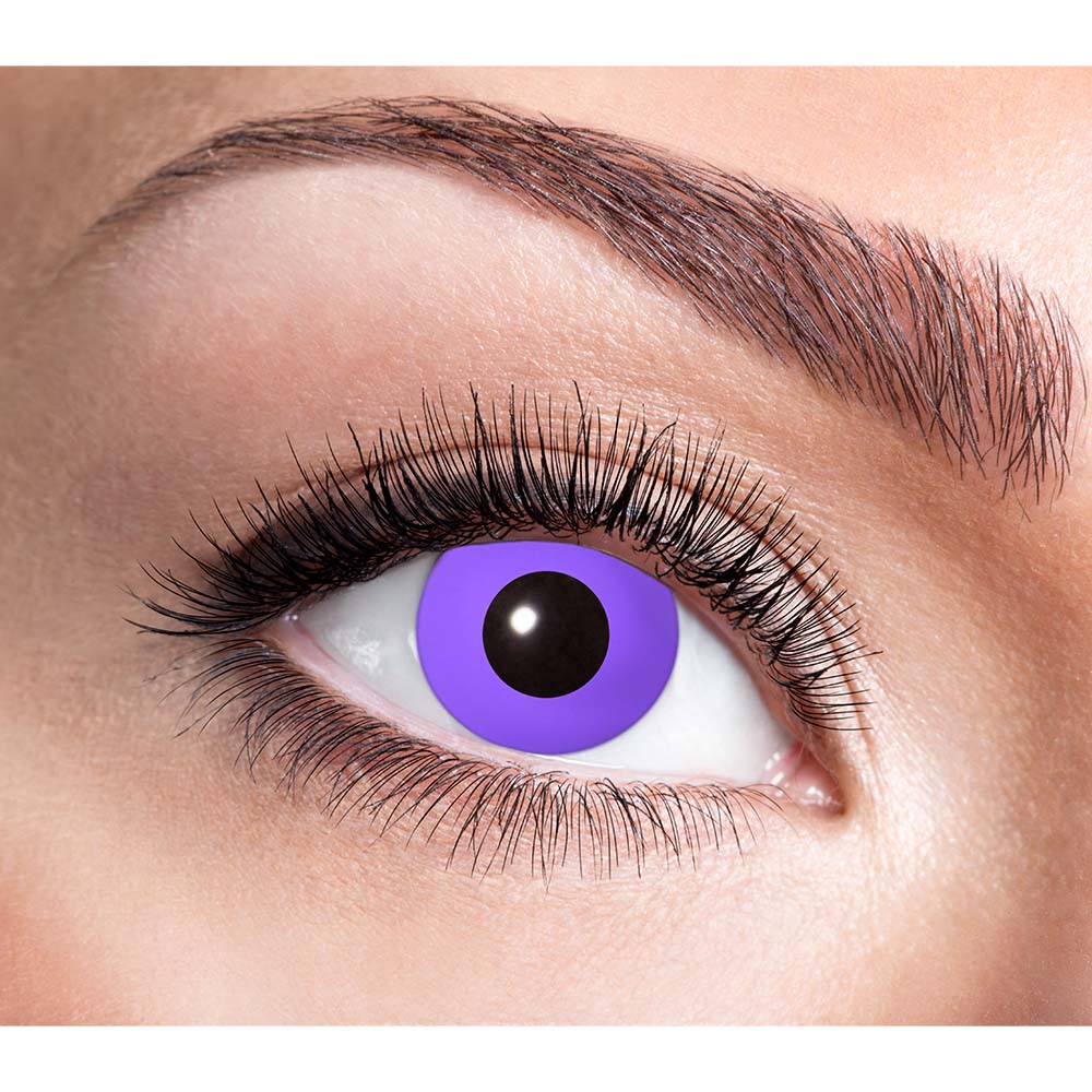 Lentilles Fantaisie journalière Violet / Paire lentilles de semaine Violet Gothique / La Maison Du Déguisement