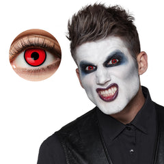 Lentilles fantaisie journalière Manson Rouge / Lentilles Oeil Manson Rouge Journalière / La Maison Du Déguisement