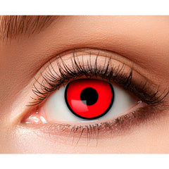 Lentilles fantaisie journalière Manson Rouge / Lentilles Oeil Manson Rouge Journalière / La Maison Du Déguisement