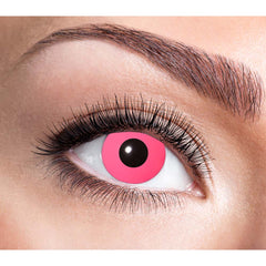Lentilles fantaisie journalière Rose / Paire lentilles de semaine Sorcière Rose / La Maison Du Déguisement