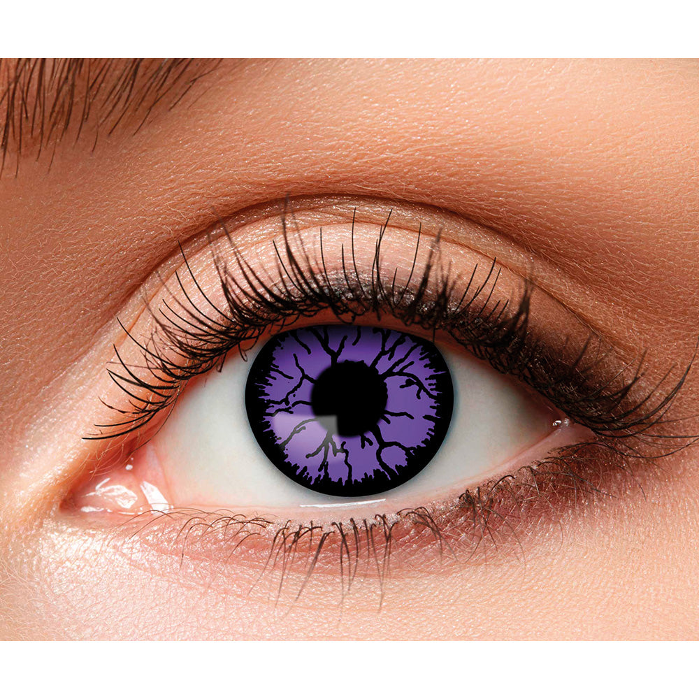 Lentilles fantaisie journalière opaque Ange Noir / Paire lentilles de semaine Dark angel / La Maison Du Déguisement