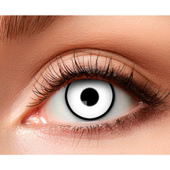 Lentilles fantaisie journalière Manson Blanc / Paire lentilles de semaine White Démon / Lentilles Oeil Manson Blanc Journalière / La Maison Du Déguisement