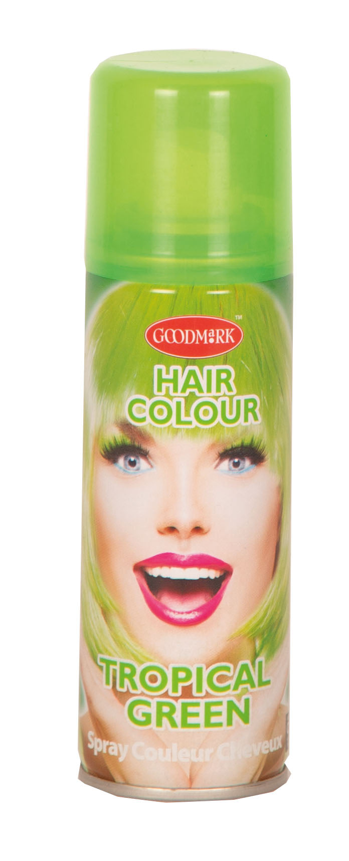 Bombe cheveux Couleur Fluo Vert / Laque cheveux Vert Néon / Spray Laque Cheveux Vert Fluo / La Maison Du Déguisement