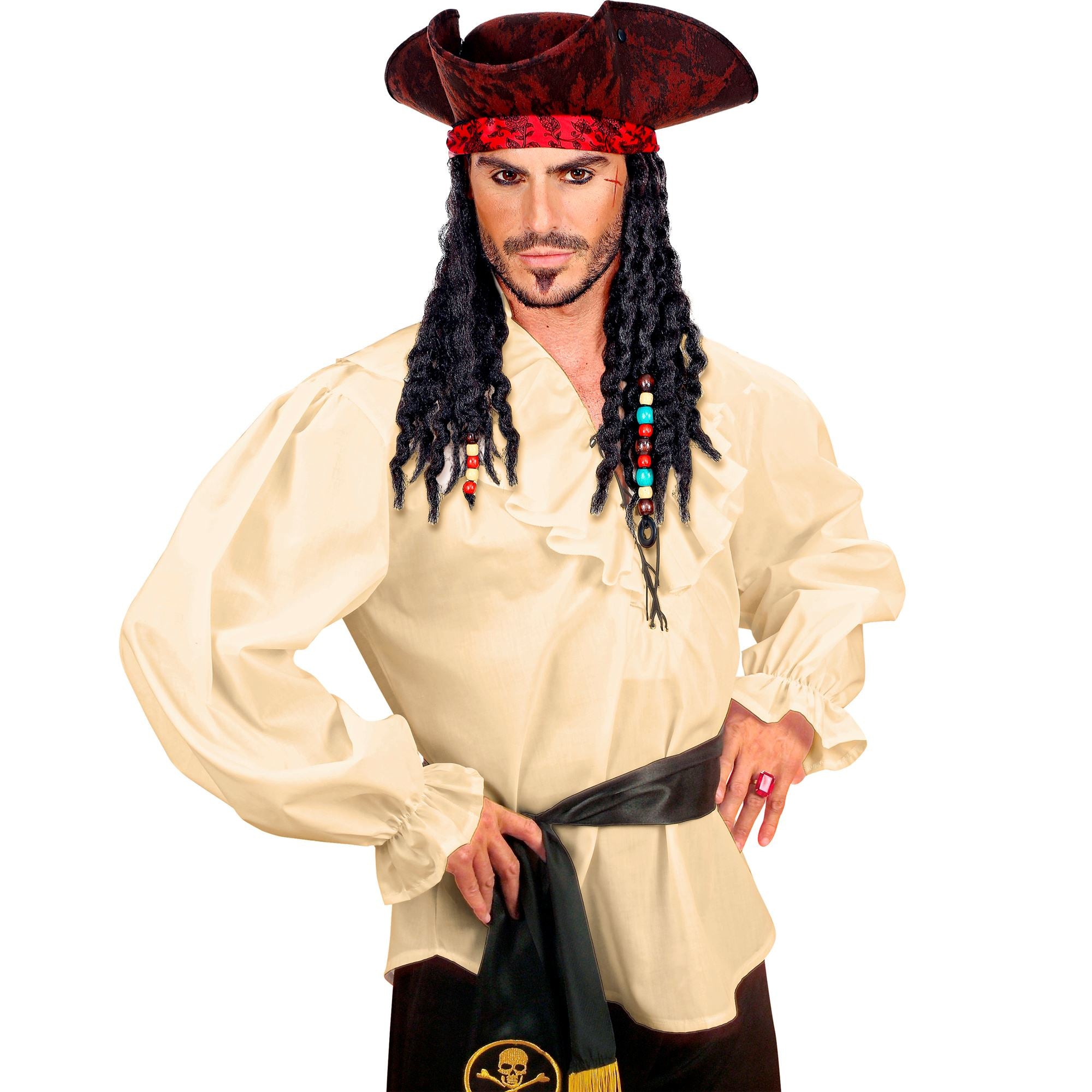 Déguisement Chemise Pirate Beige Homme / Costume Chemise Renaissance Beige Homme / Chemise Pirate Corsaire / La maison Du déguisement
