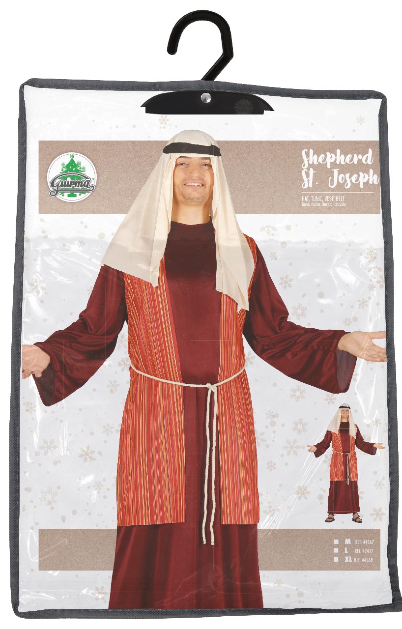 Déguisement De Joseph Berger Marron Adulte / Costume Berger Saint Joseph Marron Homme / La Maison Du Déguisement