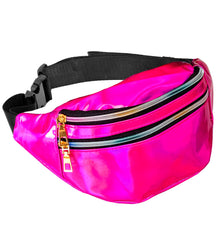 Sac Ceinture Holographique Rose / Banane Années 80 Hologramme Rose / La maison Du Déguisement