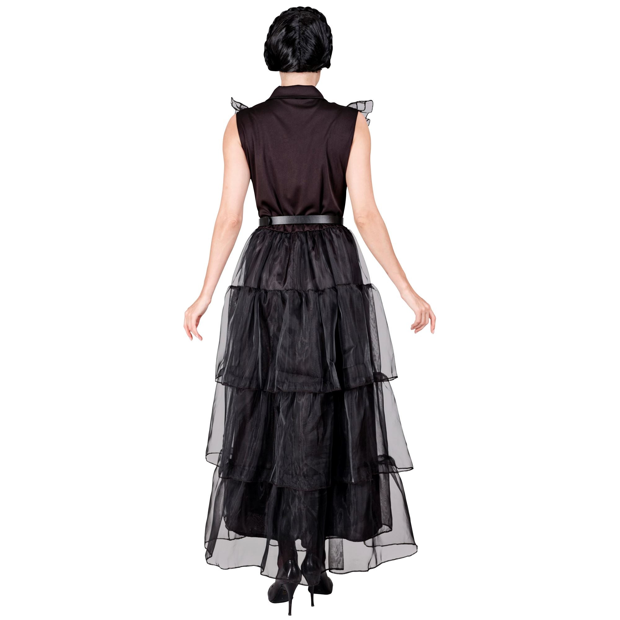 Déguisement Dark Girl Robe de Bal Adulte / Costume Robe De Bal Noire Mercredi Addams / Costume Robe Fille Sombre Adulte / La Maison Du Déguisement