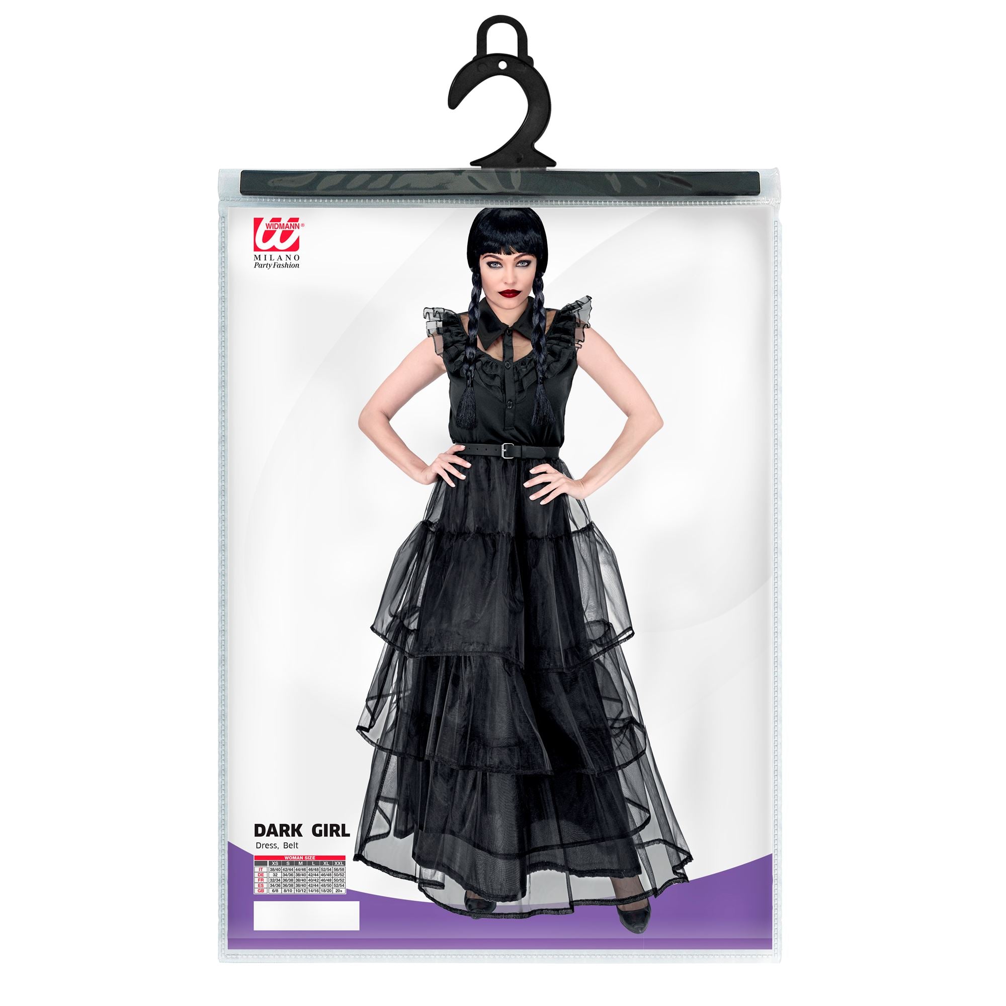 Déguisement Dark Girl Robe de Bal Adulte / Costume Robe De Bal Noire Mercredi Addams / Costume Robe Fille Sombre Adulte / La Maison Du Déguisement