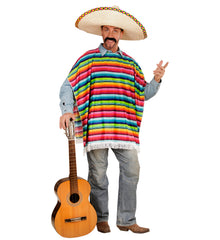 Déguisement Poncho Mexicain Multi Couleurs / Costume Poncho Mexican Arc en Ciel / La Maison du Déguisement