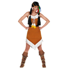 Déguisement Robe Indienne Comanche Adulte / Costume Indienne Pocahontas Femme / La Maison Du Déguisement