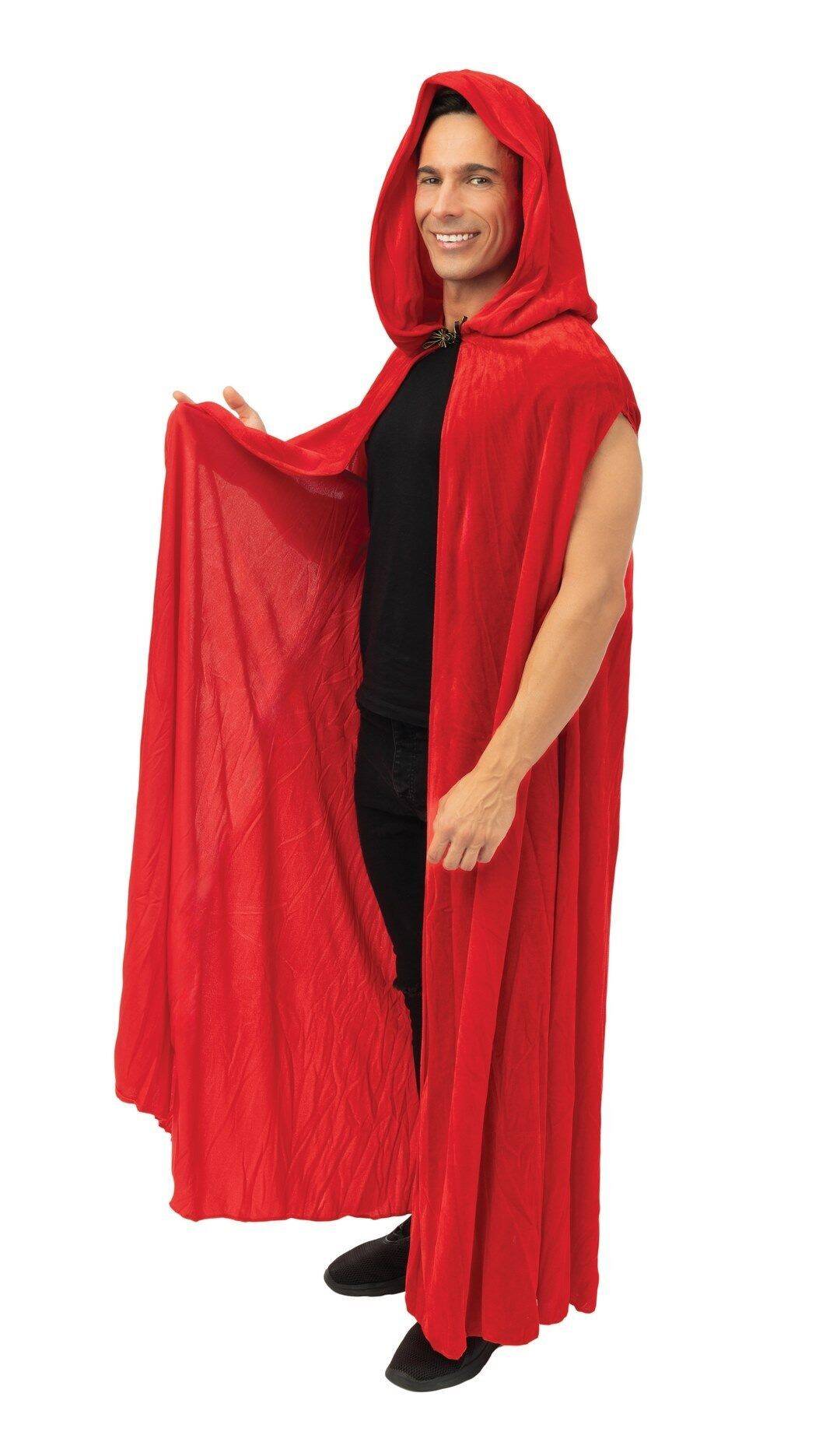 Cape Velours Avec Capuche Rouge / La maison Du Déguisement