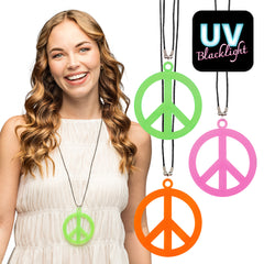 Collier Hippie Fluo / Chaîne Hippie / La Maison du Déguisement