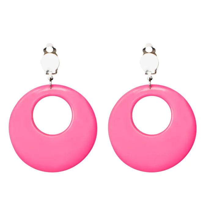 Boucles d'Oreilles Hippie Fluo / Boucles d'oreilles Disco Fluo / La Maison du Déguisement
