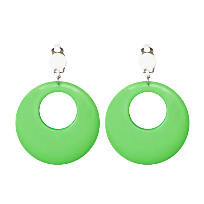 Boucles d'Oreilles Hippie Fluo / Boucles d'oreilles Disco Fluo / La Maison du Déguisement