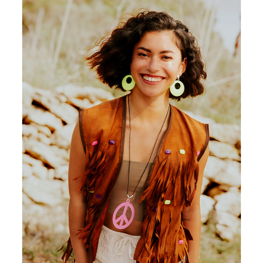 Paire pendants d'oreille Hippie / Boucles d'oreilles Disco / La Maison Du Déguisement
