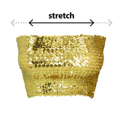 Haut Paillettes Dorée Adulte / Top Éclat Or / Haut Sequins Sparkle Femme / La Maison Du Déguisement