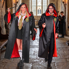 Déguisement Cape Apprenti Magicien Adulte / Costume Cape Sorcier / Cape Harry Potter Noir et Rouge / La Maison Du Déguisement