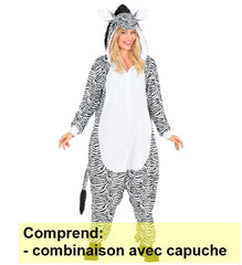 Déguisement Pyjama Kigurumi Zèbre Adulte / Costume Combinaison en Peluche Zèbre / La Maison Du Déguisement