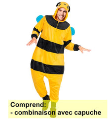 Location Déguisement Pyjama Kigurumi Abeille Adulte / Location Costume Combinaison en Peluche Abeille / La Maison Du Déguisement
