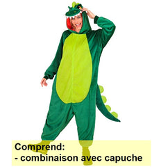 Déguisement Pyjama Kigurumi Dinosaure Adulte / Costume Combinaison Dragon en Peluche / Costume Crocodile Vert / La Maison Du Déguisement