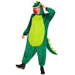 Location Déguisement Pyjama Kigurumi Dinosaure Adulte / Location Costume Combinaison Dragon en Peluche / Costume Crocodile Vert / La Maison Du Déguisement