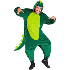 Location Déguisement Pyjama Kigurumi Dinosaure Adulte / Location Costume Combinaison Dragon en Peluche / Costume Crocodile Vert / La Maison Du Déguisement