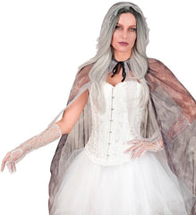 Gants Dentelles Longs Blancs / Gants à dentelle noir Longs Blancs / La Maison Du Déguisement