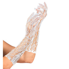 Gants Dentelles Longs Blancs / Gants à dentelle noir Longs Blancs / La Maison Du Déguisement