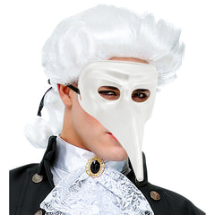 Loup Vénitien Blanc / Masque Grand bec blanc / La Maison Du Déguisement