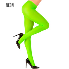 Collant Opaque Vert Fluo / Collant Vert Fluo Extensible 40 Deniers / La Maison Du Déguisement