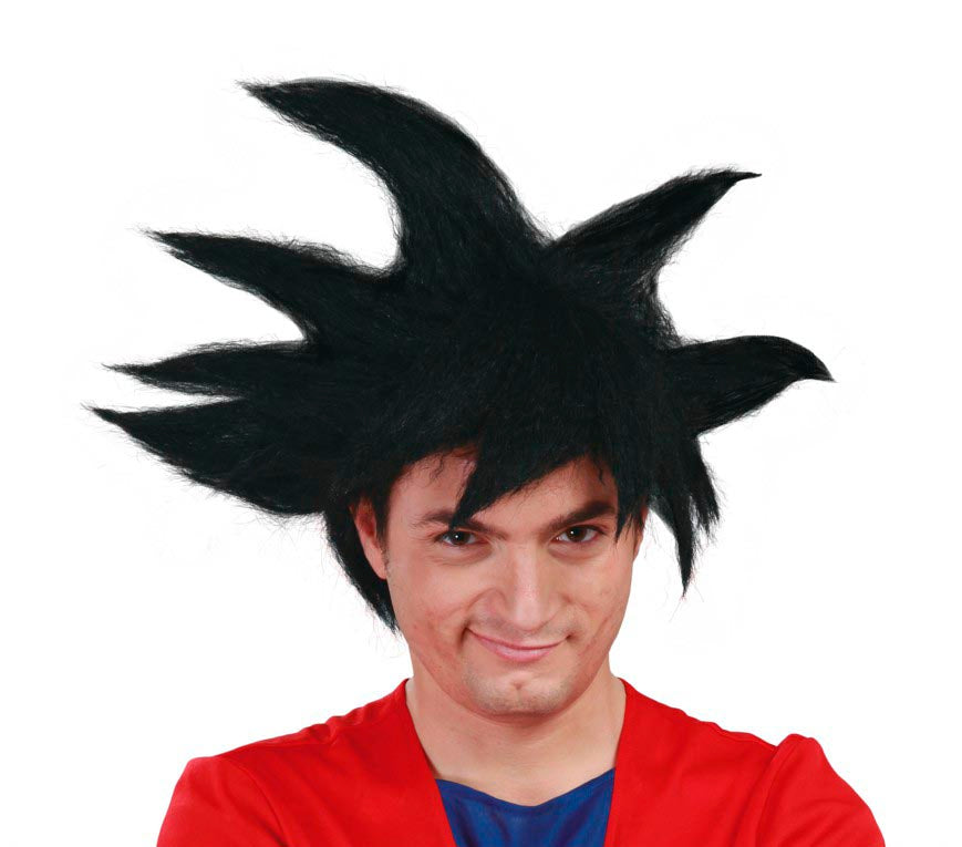 Perruque guerrier noire / Perruque Manga noire / La Maison Du Déguisement