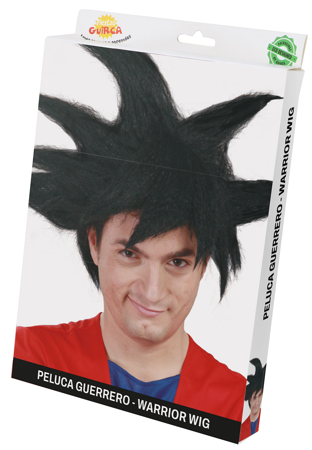 Perruque guerrier noire / Perruque Manga noire / La Maison Du Déguisement