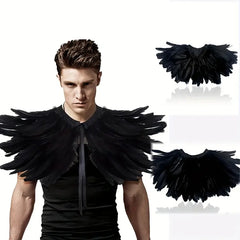 Echarpe en Plumes Noir Luxe / Châles en Plumes Noir élégants et uniques / La Maison Du Déguisement