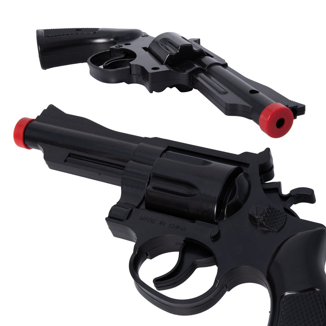 Pistolet De Police / Revolver Noir / Pistolet Revolver Western / La Maison Du Déguisement