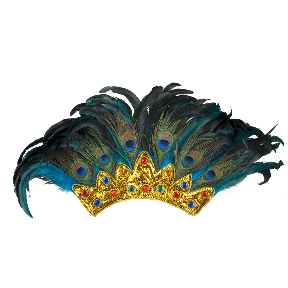 Headdress Peacock Queen | Accessoire De Déguisement Élégant | La Maison du Déguisement